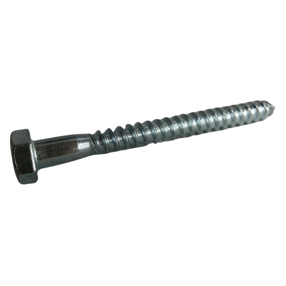 Tornillo Tirafondo Hexagonal Zincado Acero Grado 2 5 16 Pulgadas X 3