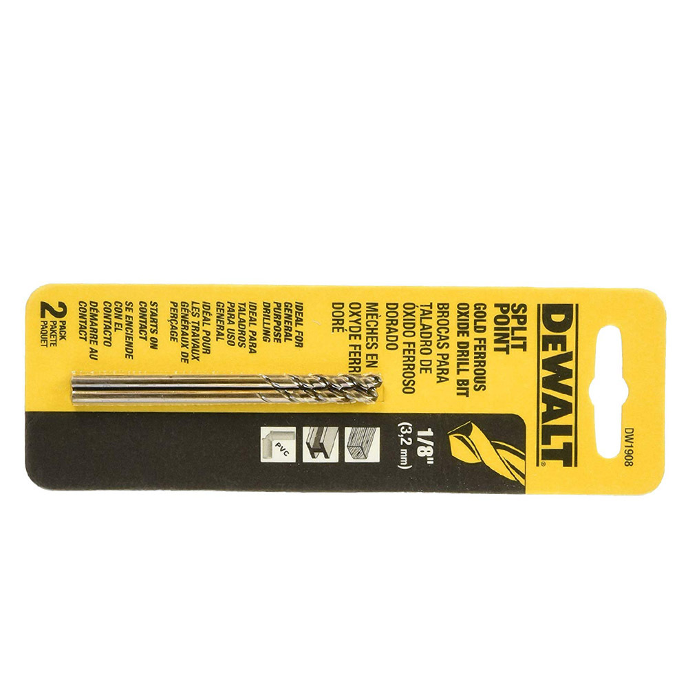 DEWALT DW1905 5/64-nch Gold Ferrous Oxde Splt Pont Twst Drll Bt
