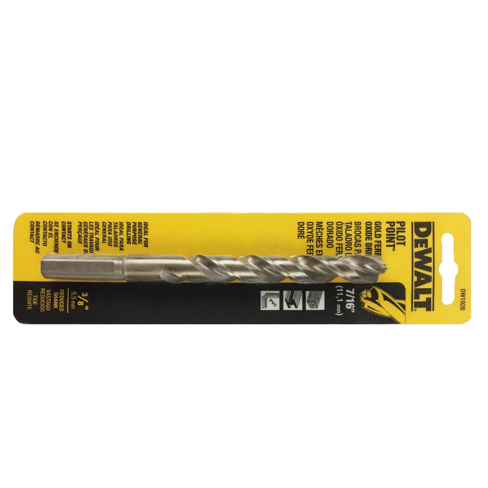 BROCA, METAL Y MADERA, 3/8 PULG, ACERO RAPIDO, HSS. MARCA DEWALT