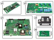 Danfoss Kit FC-202 Advanced spare parts kit, 355-450kW T4, 1 Qty 134B1732 Control Card w/o safe stop for FC-202 1 Qty 176F6623 INRUSH CARD 400V 1 Qty 176F6625 POWERCARD HIGH POWER 3 Qty 176F6647 Recti